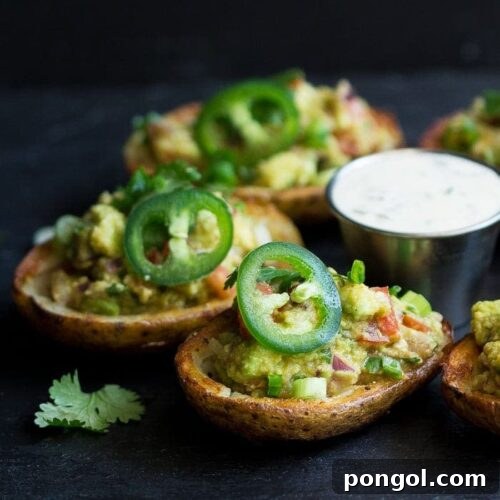 Vegan Guacamole Potato Skins recipe image