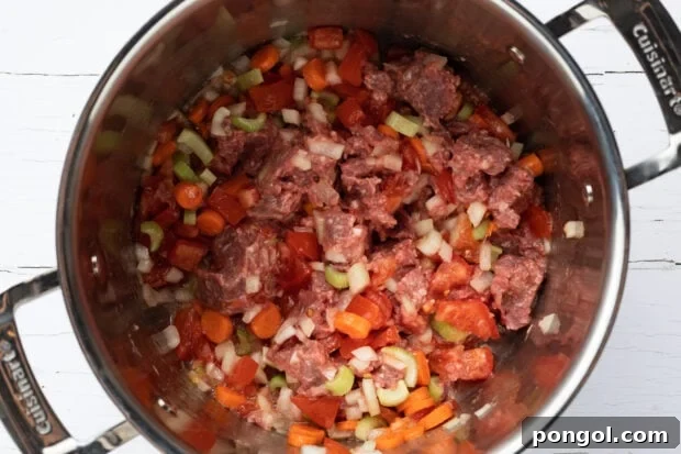 beef consommé step 2