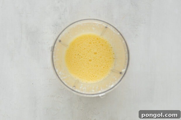 Blended egg mixture for instant pot egg bites