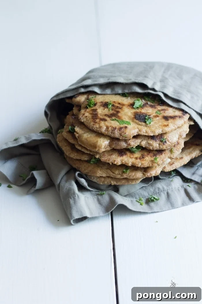 Close-up of fluffy whole wheat naan dough before cooking