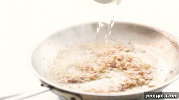 Make pan sauce with white wine.