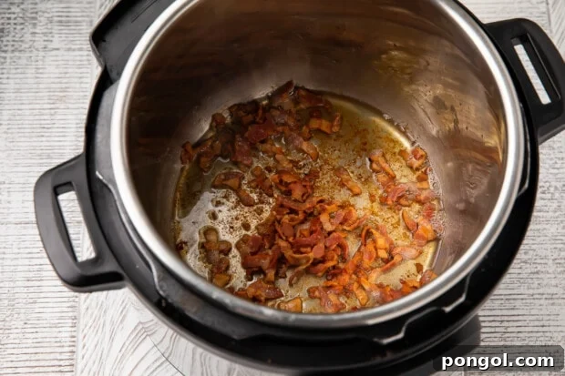 Bacon cooking in the Instant Pot