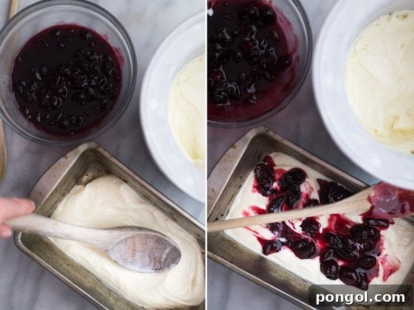 Fresh cherries and goat cheese, key ingredients for this delicious ice cream recipe.