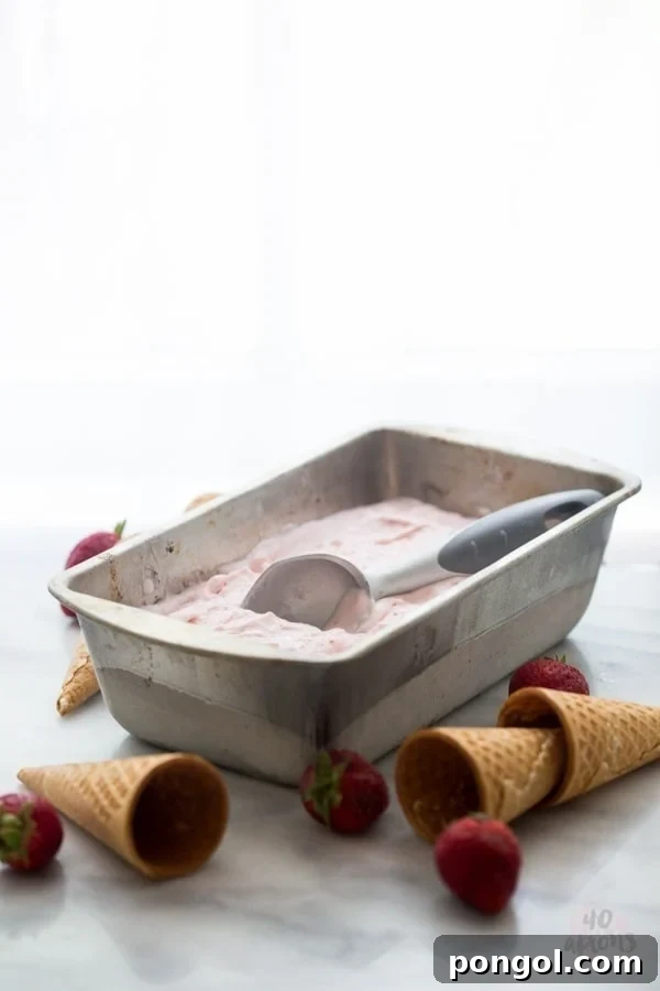 Roasted strawberry and buttermilk ice cream - Jeni's Ice Creams recipe. The perfect strawberry ice cream.
