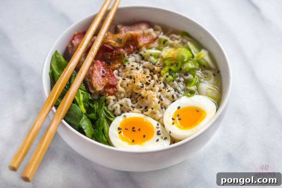 Bacon ramen - rich, salty, smoky ramen broth. // 40 Aprons