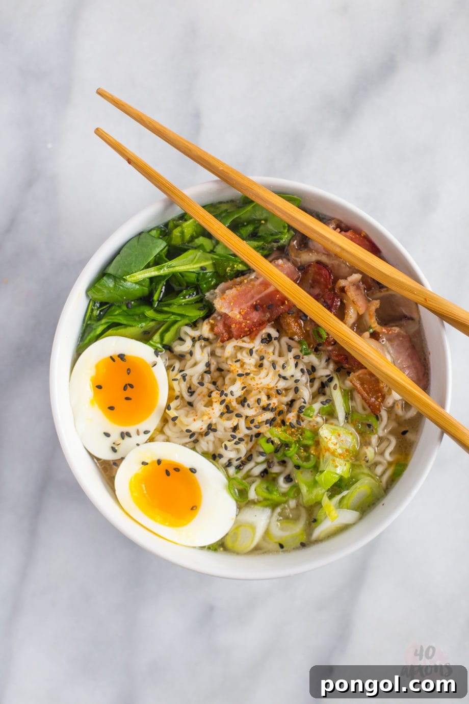 Bacon ramen - rich, salty, smoky ramen broth. // 40 Aprons