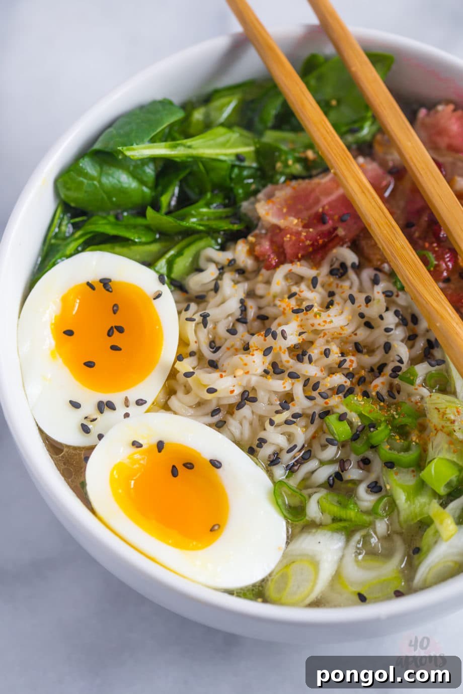 Bacon ramen - rich, salty, smoky ramen broth. // 40 Aprons