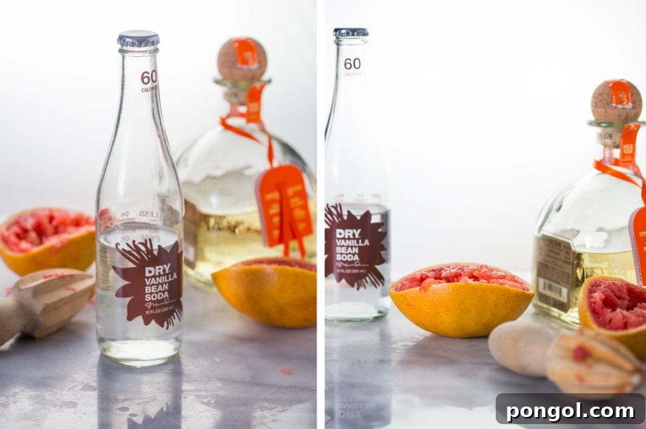 Vanilla Paloma - grapefruit, tequila, Dry Vanilla Soda. Perfectly refreshing and simple with a sweet twist // 40 Aprons