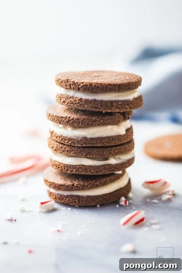 Paleo Peppermint Oreos. The perfect paleo Christmas cookies, these paleo Oreos are delicious. And who doesn't love peppermint Oreos?! Dairy-free, grain-free, and no processed sugar!