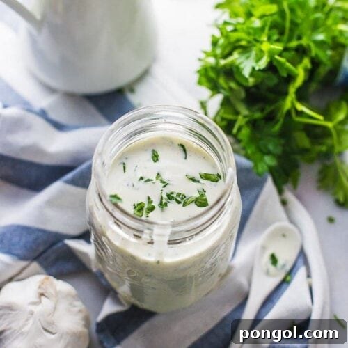 The best Whole30 ranch dressing. Garlicky with fresh herbs, it's the best paleo ranch dressing out there!