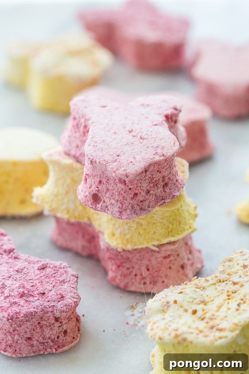These paleo peeps are the perfect paleo Easter candy. Made from homemade raspberry paleo marshmallows and toasted coconut lemon paleo marshmallows, you'll be shocked at how similar they are to the traditional treat, but made only with healthy ingredients. A paleo Easter staple! Or cut them into cubes for an anytime paleo dessert.