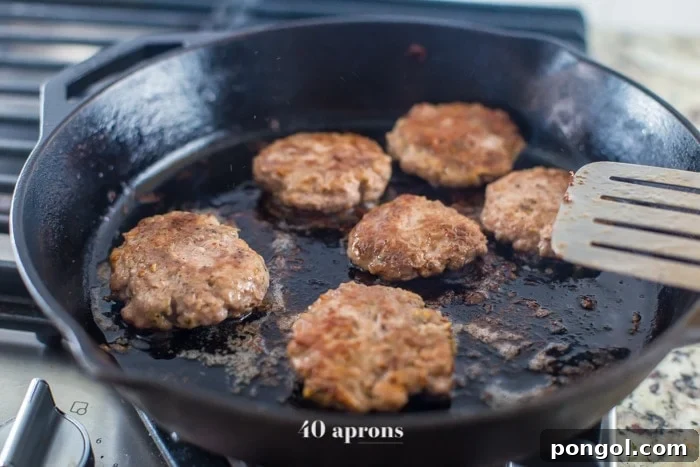 This easy whole30 breakfast sausage tastes surprisingly like the store bought stuff but with no added sugars or preservatives. It comes together with 6 ingredients in only 5 minutes, so this easy Whole30 breakfast sausage will become a new Whole30 breakfast favorite! Also a fantastic paleo breakfast sausage for your paleo breakfast bakes. Nom.